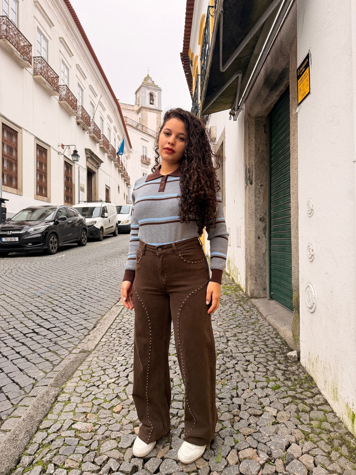 Pullover de Malha Riscas