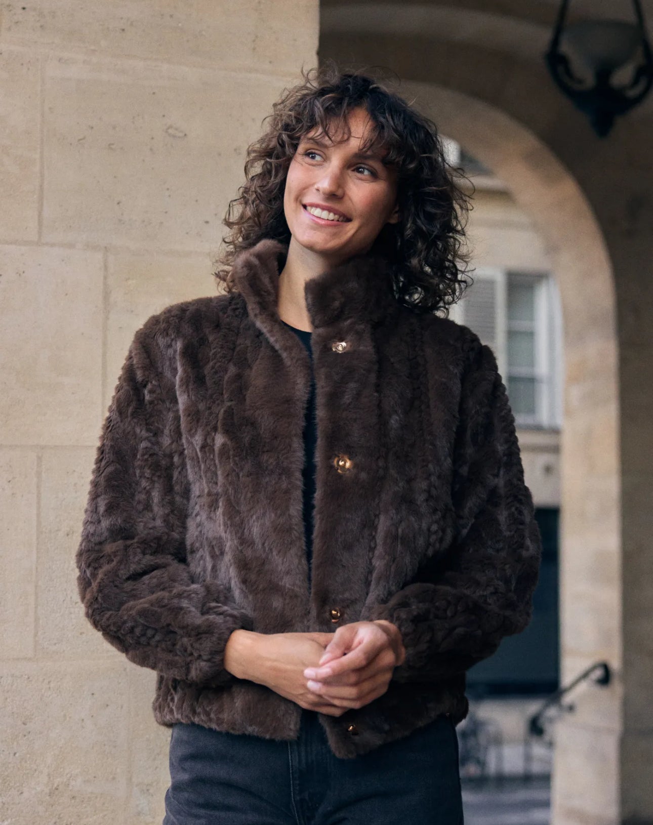 Casaco Pelo Castanho