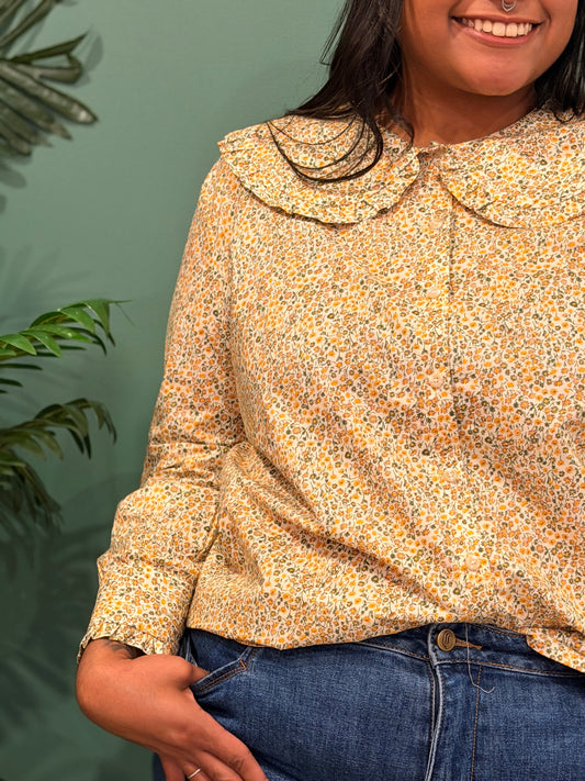 Camisa Gola Bebé Mostarda