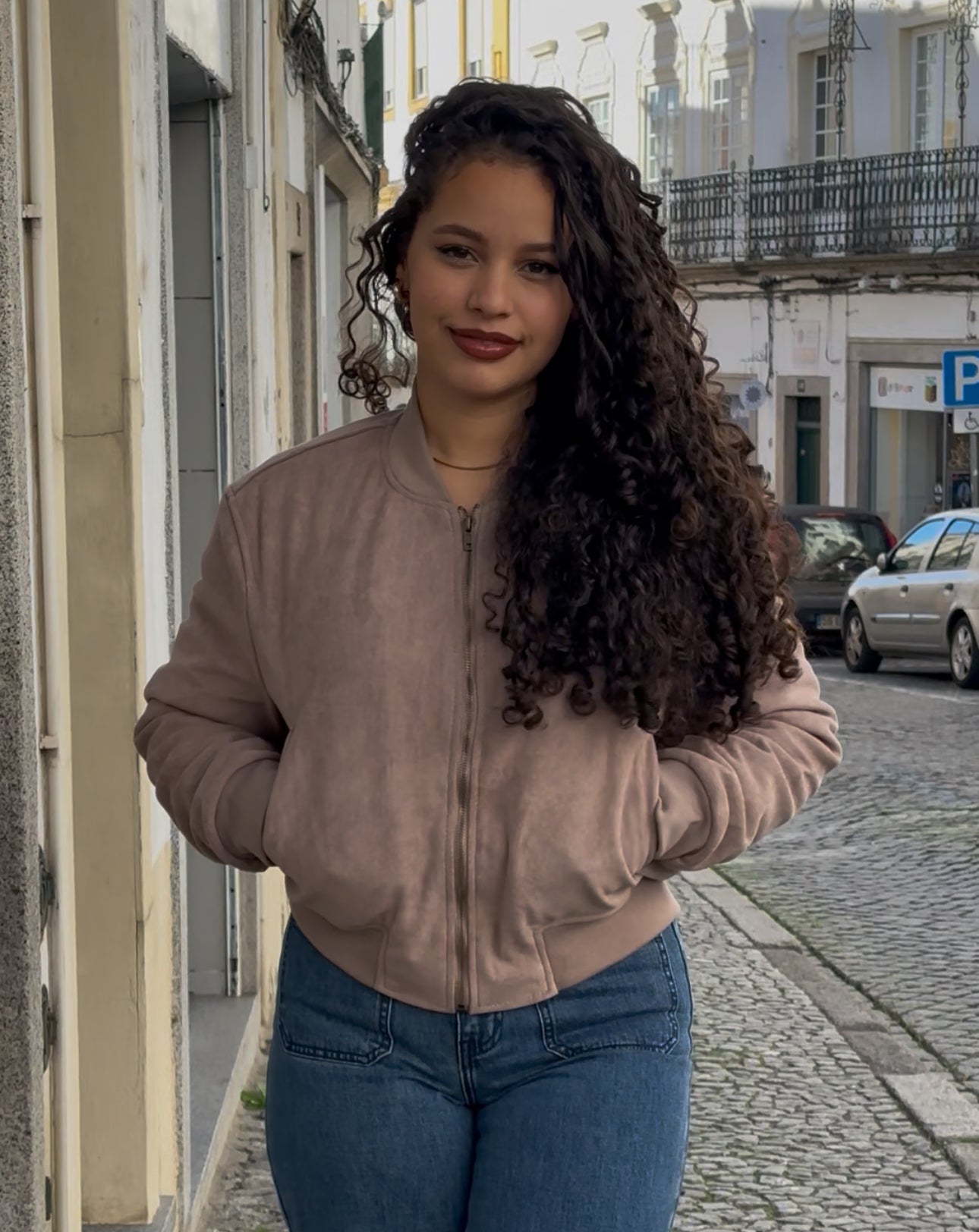 Bomber Efeito Camurça