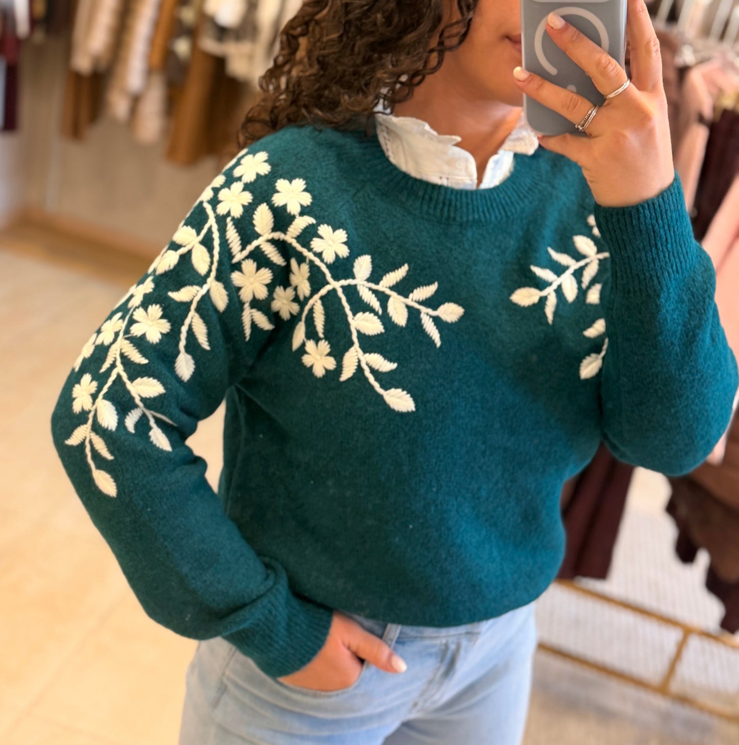 CAMISOLA DE MALHA ESMERALDA