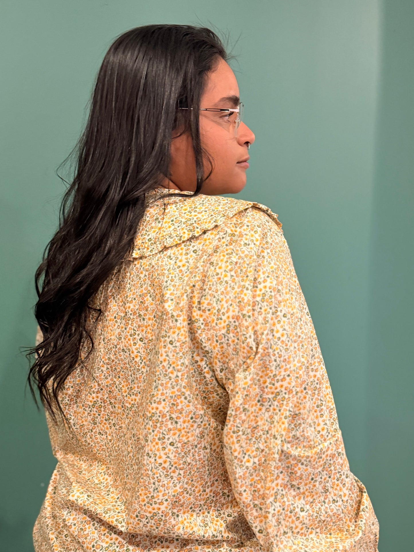 Camisa Gola Bebé Mostarda