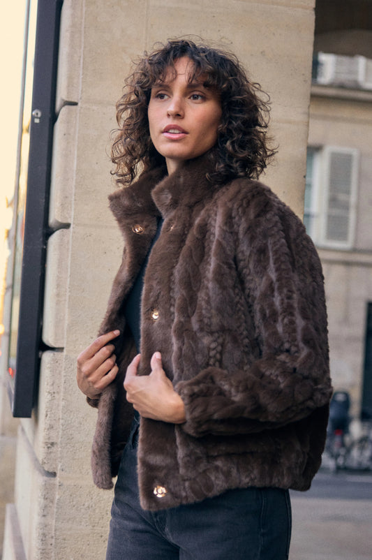 Casaco Pelo Castanho