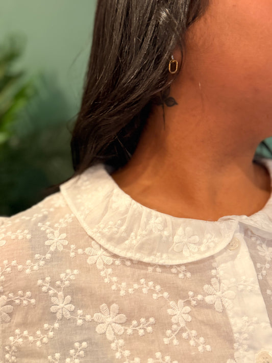 Camisa Branca Bordados Plus