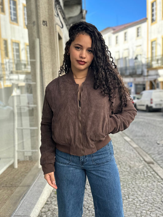 Bomber Efeito Camurça