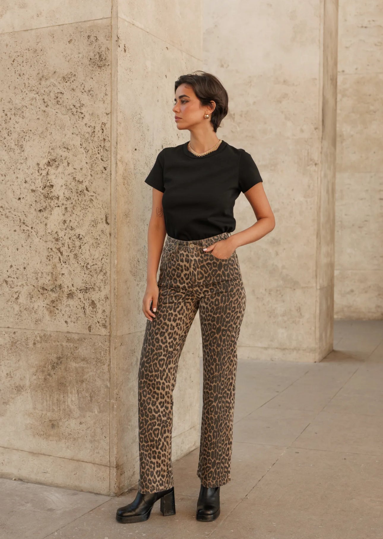 Calça Leopard