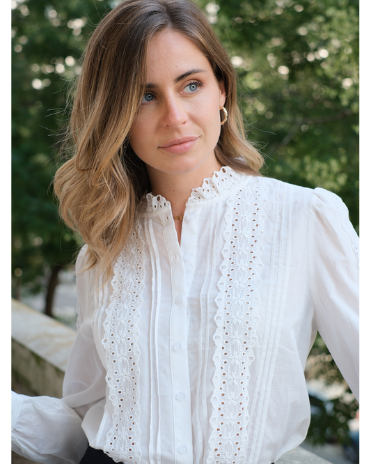 Camisa Bordada Branca