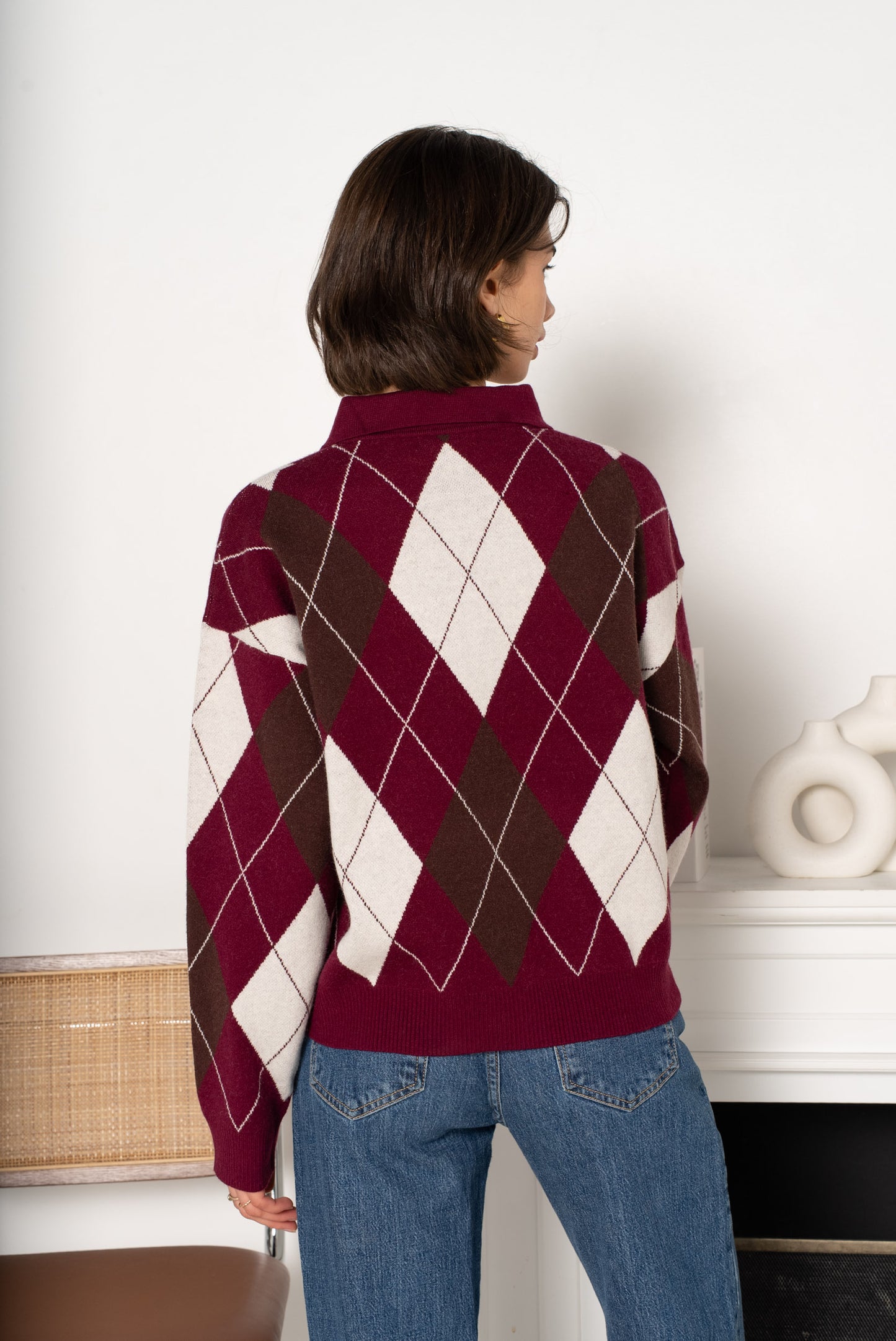 Malha Botões Losangos