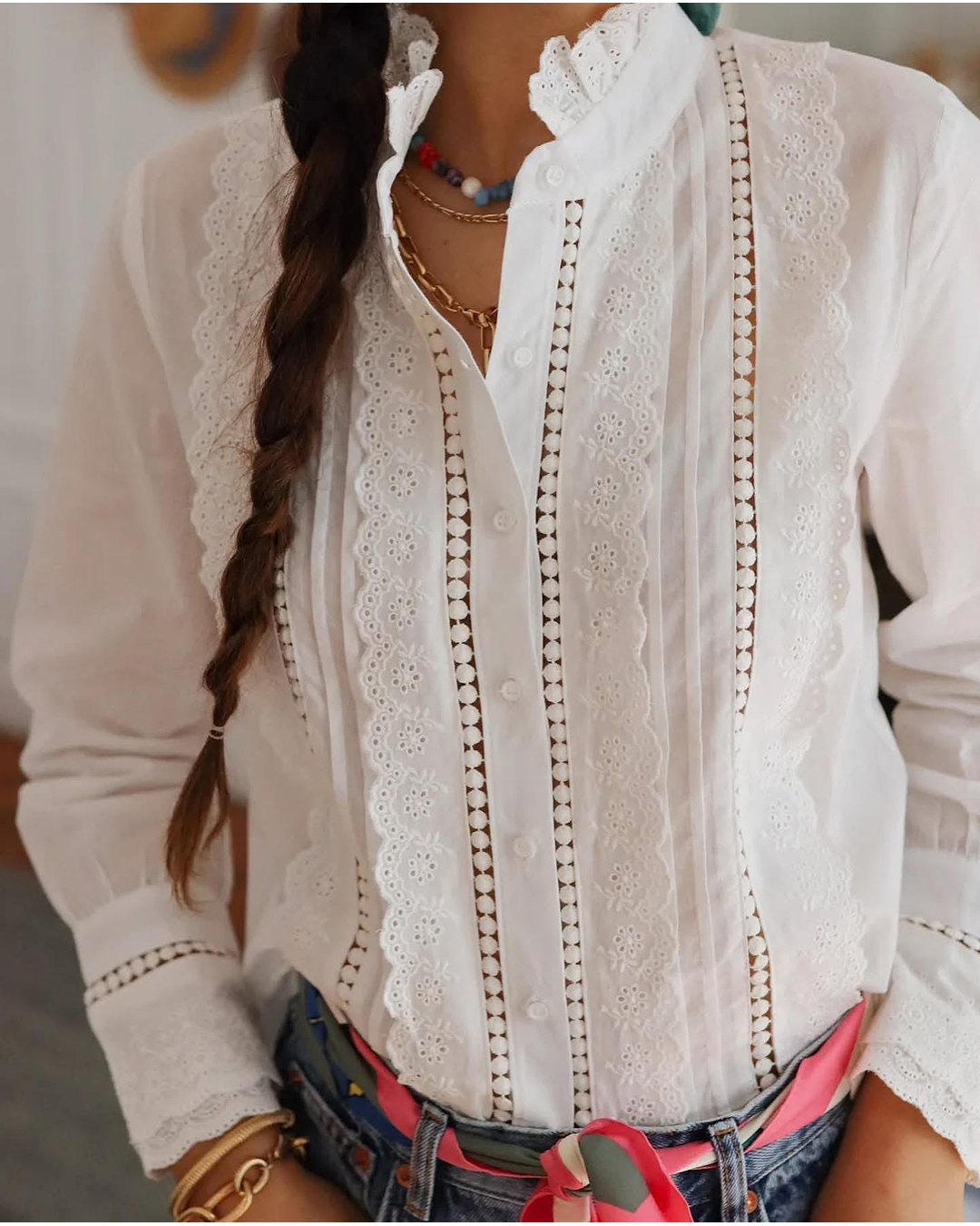 CAMISA BRANCA FOLHOS