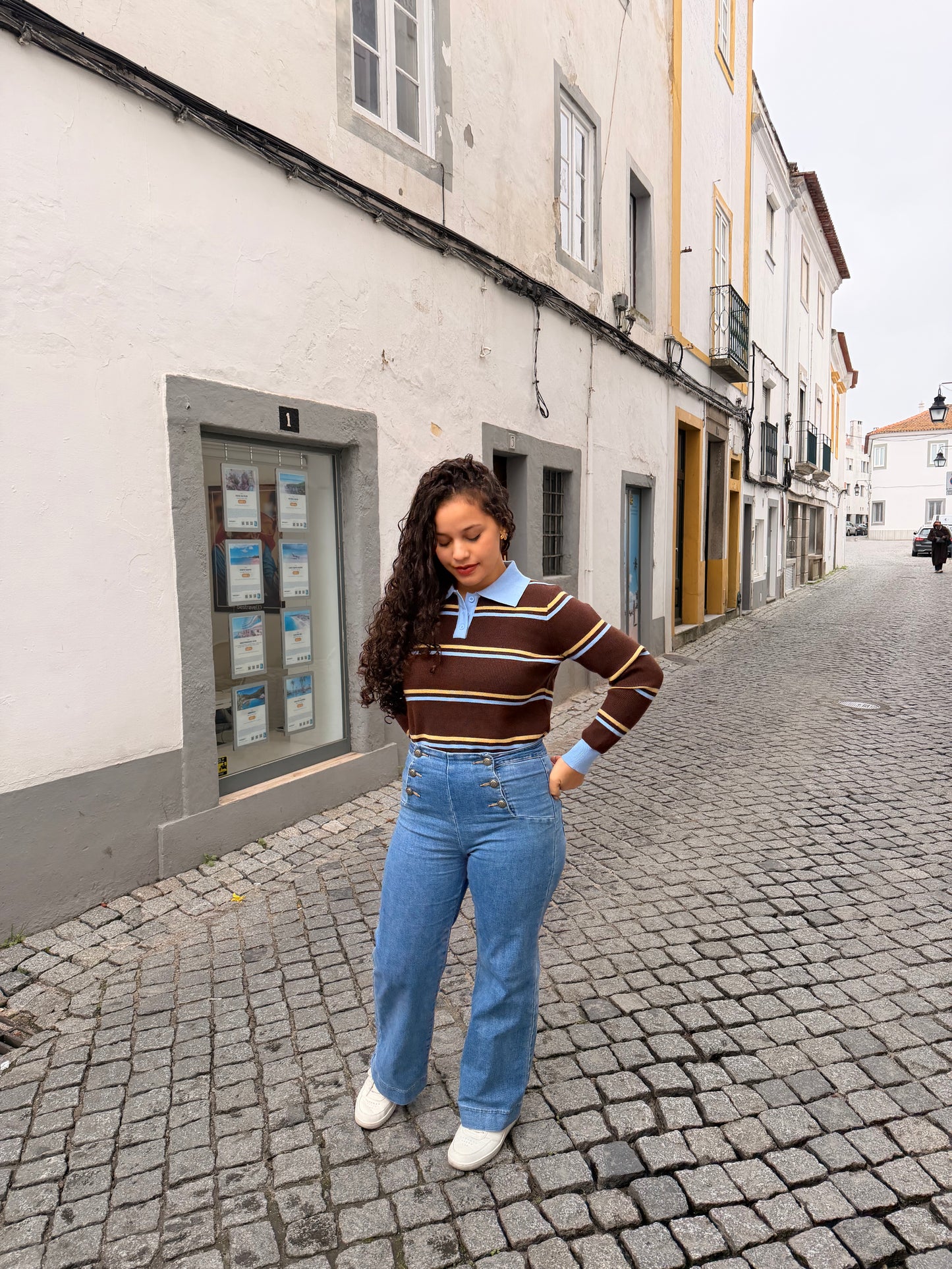 Pullover de Malha Riscas